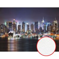 Фреска Ortograf Небоскребы 0997 Фактура бархат FX Флизелин (4*3) Фиолетовый/Черный, Город арт-0997 (бархат FX) — фото 1, Фрески