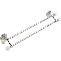 Полотенцедержатель Migliore Amerida двойной Хром с кристаллами Swarovski арт-16588 — фото 1, Полотенцедержатели