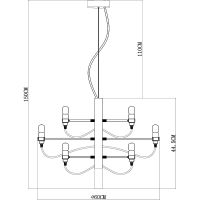 Люстра Divinare Molto Латунь арт-8030/17 LM-18 — фото 4, Люстры