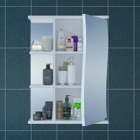 Товар: Зеркальный шкаф СанТа Волна 55 R Белый арт-101010 - фото 2 Зеркальный шкаф СанТа Волна 55 R Белый арт-101010 — фото 2, Зеркальные шкафы в ванную