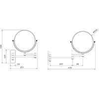Косметическое зеркало Schein Черное матовое арт-9341MB — фото 7, Косметические зеркала