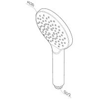 Душевая лейка AM.PM Like Хром арт-F0280000 — фото 4, Лейки для душа