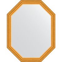 Зеркало Evoform Octagon 72x92 в багетной раме - Состаренное золото 67 мм арт-BY 7084 — фото 1, Зеркала в ванную комнату