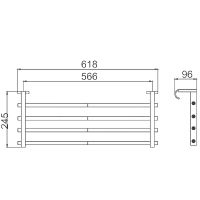 Полка для полотенец Frap Хром арт-F809 — фото 11, Полки для полотенец