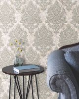 Обои Solo Marigold Винил на флизелине (1,06*10) Бежевый/Розовый, Дамаск арт-E602304 — фото 3, Обои для стен