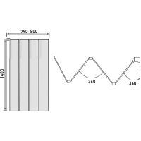 Товар: Шторка на ванну WeltWasser WW100 ZA4 80 профиль Хром стекло прозрачное арт-10000002758 - фото 3 Шторка на ванну WeltWasser WW100 ZA4 80 профиль Хром стекло прозрачное арт-10000002758 — фото 3, Складные шторки для ванной
