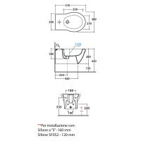 Биде Globo Paestum подвесное Белое арт-PAS10.BI*1 — фото 4, Биде подвесные