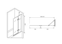 Шторка на ванну Abber Ewiges Wasser 120х140 профиль Хром стекло прозрачное арт-AG51120 — фото 3, Шторки для ванной распашные