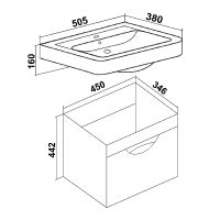Товар: Тумба под раковину Runo Ибица 50 подвесная Белая арт-00000001046 - фото 5 Тумба под раковину Runo Ибица 50 подвесная Белая арт-00000001046 — фото 5, Тумбы под раковину