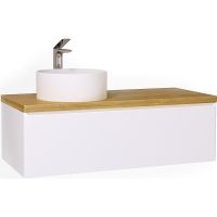 Тумба под раковину Jorno Solis New 120 подвесная Белая арт-SolN.01.120/P/W/JR — фото 1, Тумбы под раковину