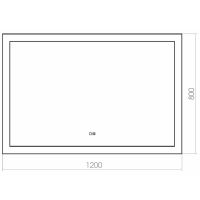 Зеркало Silver Mirrors Norma 120 с подсветкой с сенсорным выключателем и подогревом арт-LED-00002338 — фото 3, Зеркала в ванную комнату
