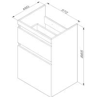 Тумба под раковину AM.PM X-Joy 60 Белый глянец Светлое дерево арт-M85AFSX0602WG — фото 9, Тумбы под раковину