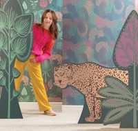 Обои детские Milassa Bon Voyage Флизелин (1*10,05) Синий/Зеленый, Животные арт-D1 018 — фото 2, Обои для стен