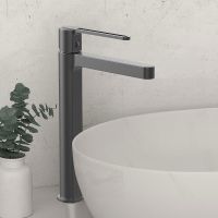 Смеситель для раковины Vincea Rondo Вороненая сталь арт-VBF-1R2GM — фото 2, Смесители для раковины