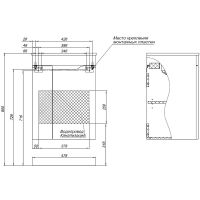 Тумба под раковину Aquanet Практика 50 подвесная Маренго арт-330452 — фото 3, Тумбы под раковину