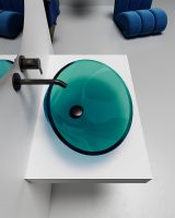 Раковина-чаша Abber Kristall 54 Бирюзовая арт-AT2812Aquamarin — фото 4, Раковины накладные