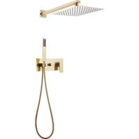 Душевая система Abber Daheim Золото матовое арт-AF8218G — фото 1, Встраиваемые душевые комплекты