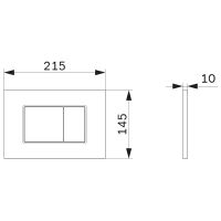 Клавиша смыва AM.PM Pro С S Черная матовая арт-I070238 — фото 2, Кнопки смыва