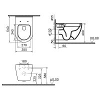 Комплект унитаза с инсталляцией Vitra Mia Round с сиденьем Микролифт и клавишей смыва Хром глянцевый арт-9873B003-7201 — фото 10, Комплекты унитаз + инсталляция