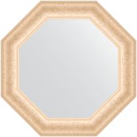 Зеркало Evoform Octagon 60х60 в багетной раме - Старый гипс 82 мм арт-BY 7330 — фото 1, Зеркала в ванную комнату
