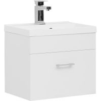 Тумба с раковиной Aquanet Нота 50 подвесная Белая арт-287705 — фото 1, Тумбы с раковиной