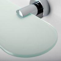 Стеклянная полка WasserKRAFT Donau Хром арт-K-9424 — фото 2, Полки для ванной и душа