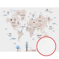 Фреска детская Ortograf Little Friends 34378 Фактура бархат FX Флизелин (4*3) Серый/Бежевый, Карты арт-34378 (бархат FX) — фото 1, Фрески