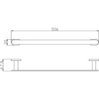 Полотенцедержатель Rav Slezak Yukon Хром арт-YUA0701/50 — фото 2, Полотенцедержатели