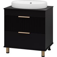 Тумба с раковиной Brevita Enfida 70 Черная матовая арт-УТ000015616 — фото 1, Тумбы с раковиной