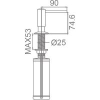 Дозатор для жидкого мыла Milacio Castellon / латунь и пластик / сатин / встраиваемый арт-MC.931.SN — фото 2, Дозаторы