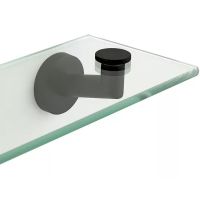 Стеклянная полка Remer Guest Черная матовая арт-GS20NO — фото 3, Полки для ванной и душа