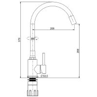 Смеситель для кухни Splenka Хром Черный арт-S201.4406 — фото 11, Смесители для кухни