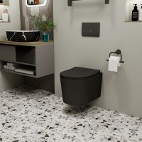 Товар: Унитаз Point Веста подвесной Черный матовый с сиденьем Микролифт арт-PN41701BM - фото 5 Унитаз Point Веста подвесной Черный матовый с сиденьем Микролифт арт-PN41701BM — фото 5, Подвесные унитазы