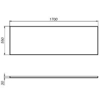 Фронтальная панель для ванны AM.PM Gem 170 Белая арт-W90A-170-070W-P1 — фото 3, Экраны для ванн