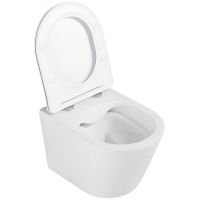 Унитаз Abber Bequem подвесной Белый матовый с сиденьем Микролифт арт-AC1102MW — фото 4, Подвесные унитазы