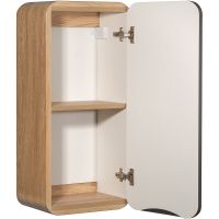 Подвесной шкаф Runo Ницца 35 R Темное дерево Белый арт-00-00002127 — фото 2, Шкафы для ванной