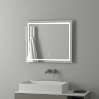 Зеркало Evoform Ledline 60x70 с подсветкой 22 W - сенсорный выключатель арт-BY 2434 — фото 2, Зеркала в ванную комнату