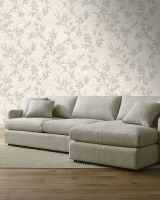 Обои Solo Grace Винил на флизелине (1,06*10) Бежевый/Серебряный, Листья арт-E201507 — фото 4, Обои для стен