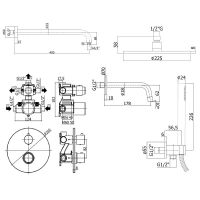 Товар: Душевая система Paffoni Light с термостатом Черная матовая арт-KITLIQ019NO045 - фото 10 Душевая система Paffoni Light с термостатом Черная матовая арт-KITLIQ019NO045 — фото 10, Встраиваемые душевые комплекты