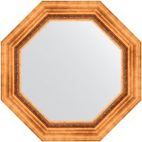 Зеркало Evoform Octagon 61х61 в багетной раме - Римское золото 88 мм арт-BY 7340 — фото 1, Зеркала в ванную комнату
