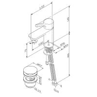 Смеситель на раковину AM.PM X-Joy S с донным клапаном Хром арт-F85B82100 — фото 11, Смесители для раковины