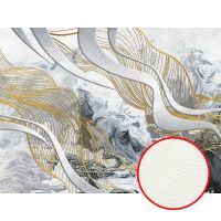 Фреска Ortograf Misto 33979 Фактура флок FLK Флизелин (3,6*2,7) Серый/Золото, Абстракция арт-33979 (флок FLK) — фото 1, Фрески