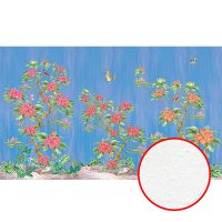 Фреска Ortograf Flora 31113 Фактура бархат FX Флизелин (4,5*2,7) Синий/Розовый/Зеленый, Деревья/Цветы/Птицы арт-31113 (бархат FX) — фото 1, Фрески