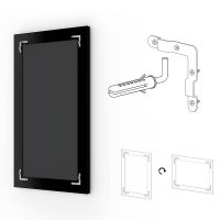 Зеркало Evoform Exclusive 86х56 с фацетом в багетной раме - Алюминий 90 мм арт-BY 1140 — фото 4, Зеркала в ванную комнату