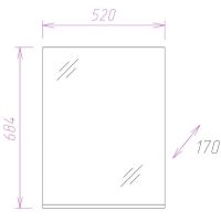 Зеркало Onika Эко 52.00 Белое арт-205210 — фото 3, Зеркала в ванную комнату