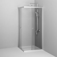 Душевой уголок AM.PM Sunny 90х90 профиль Хром матовый стекло прозрачное арт-W87G-403-9090-MT — фото 3, Квадратные душевые уголки