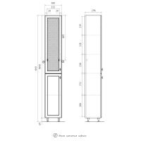 Шкаф пенал Volna Milena 30 Белый арт-pnMILENA30-01 — фото 6, Пеналы для ванной комнаты