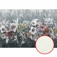 Фреска Ortograf Levity 33392 Фактура флок FLK Флизелин (4*2,7) Серый/Разноцветный, Цветы арт-33392 (флок FLK) — фото 1, Фрески