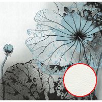 Фреска Ortograf Grafika Natura 31503 Фактура флок FLK Флизелин (2,8*2,7) Голубой/Серый/Черный, Абстракция/Цветы арт-31503 (флок FLK) — фото 1, Фрески