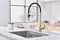 Смеситель для кухни Paulmark Magneto One Светлое брашированное золото арт-Ma213188-SBG — фото 4, Смесители для кухни